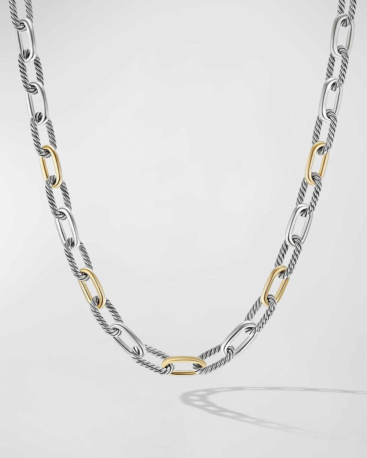 David Yurman Dy Madison Chain Necklace in Sterling Silver with 18K Yellow Gold, 18 Product Image