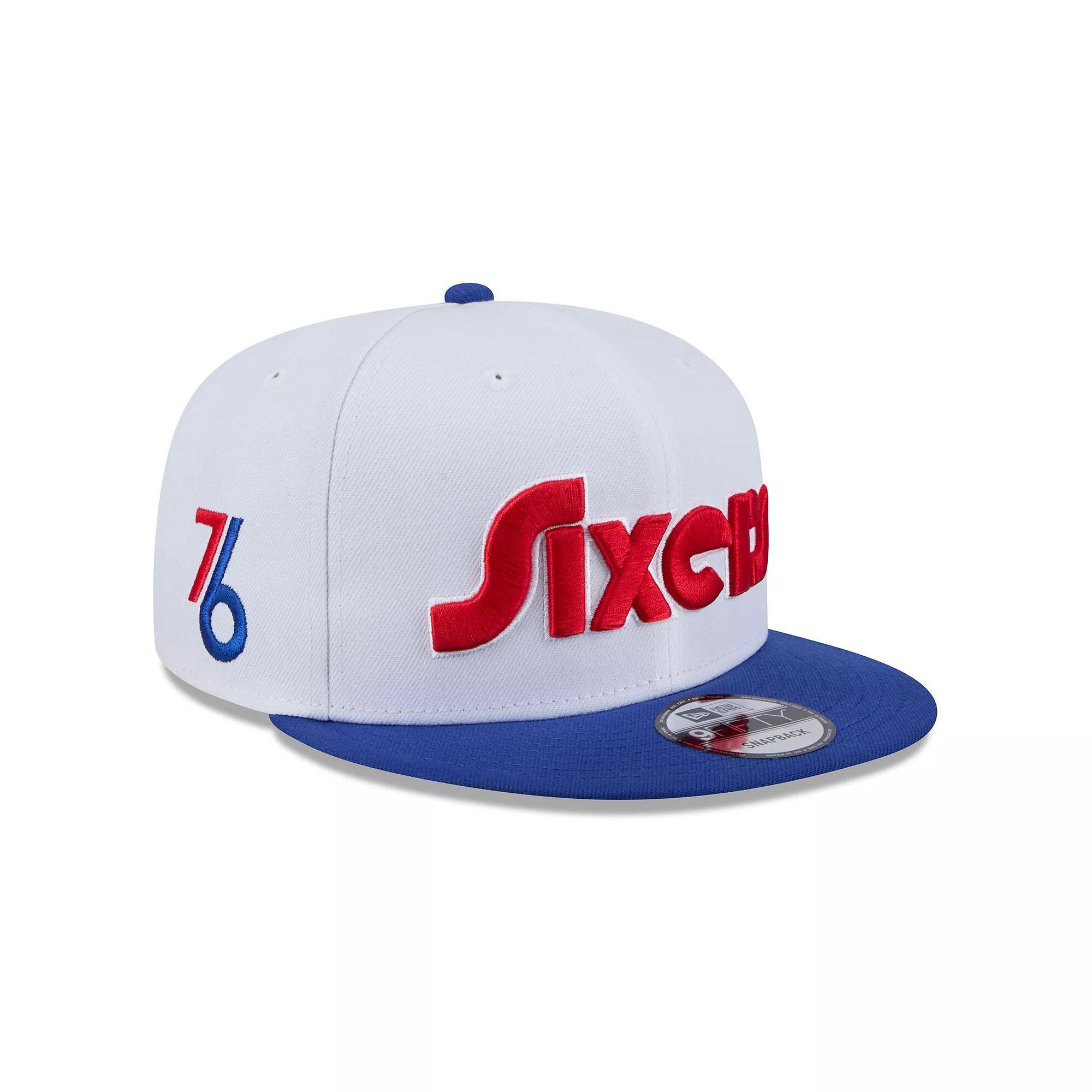Mens New Era White Philadelphia 76ers 2024/25 City Edition 9FIFTY Snapback Hat Product Image