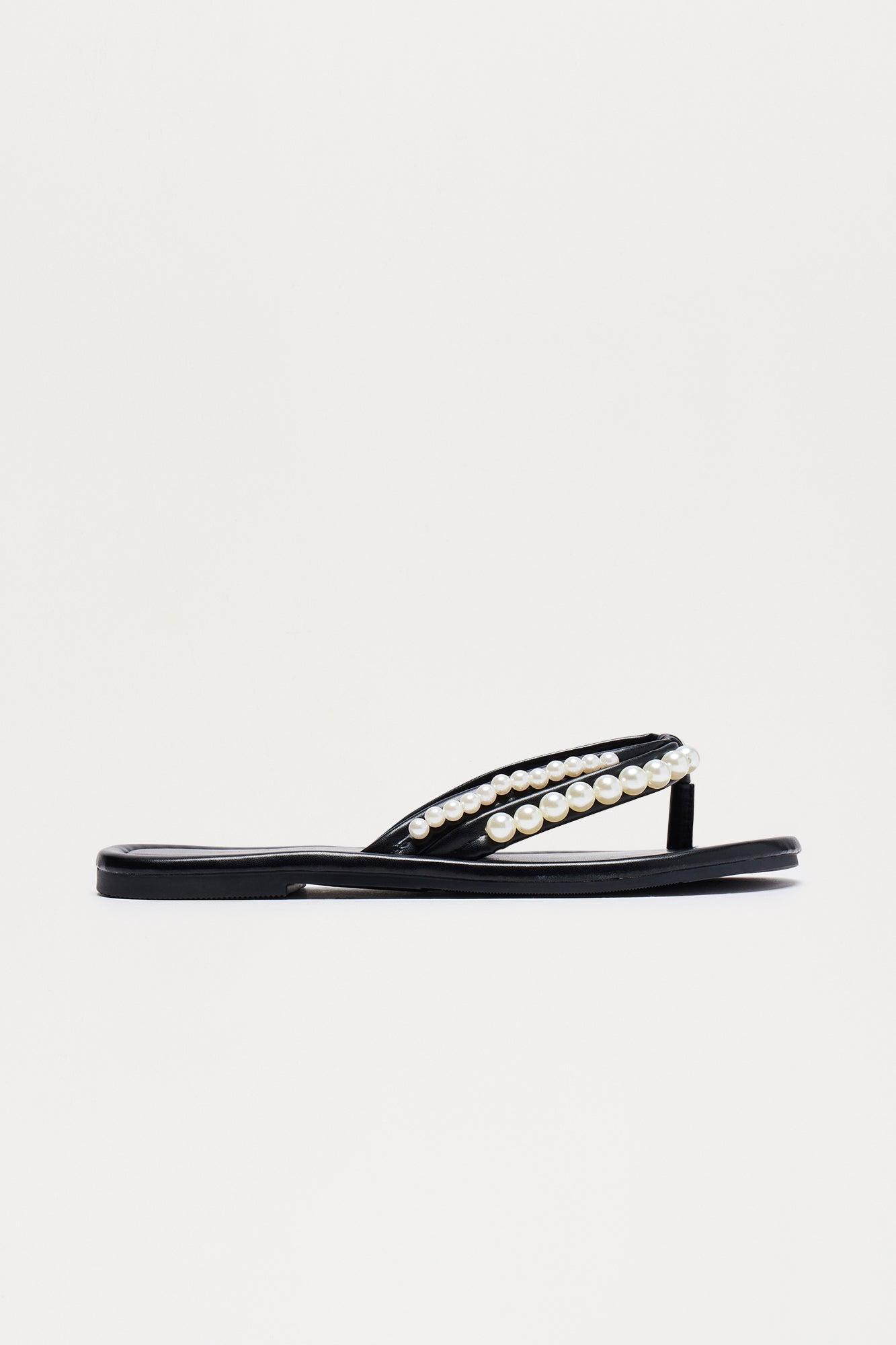 Kloss Pearl Flip Flops - Black Product Image