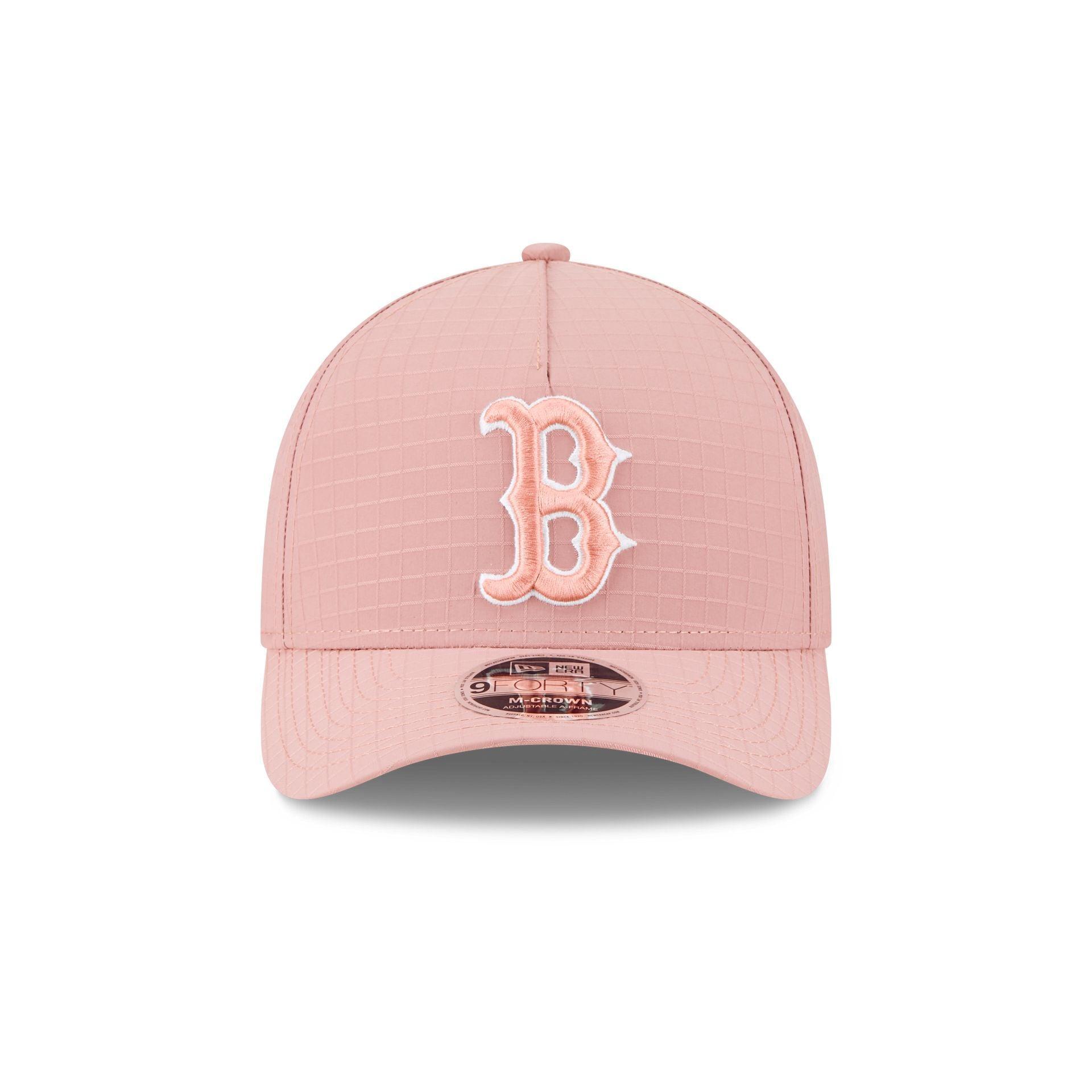 Boston Red Sox Pink Ripstop 9FORTY M-Crown A-Frame Snapback Hat Male Product Image