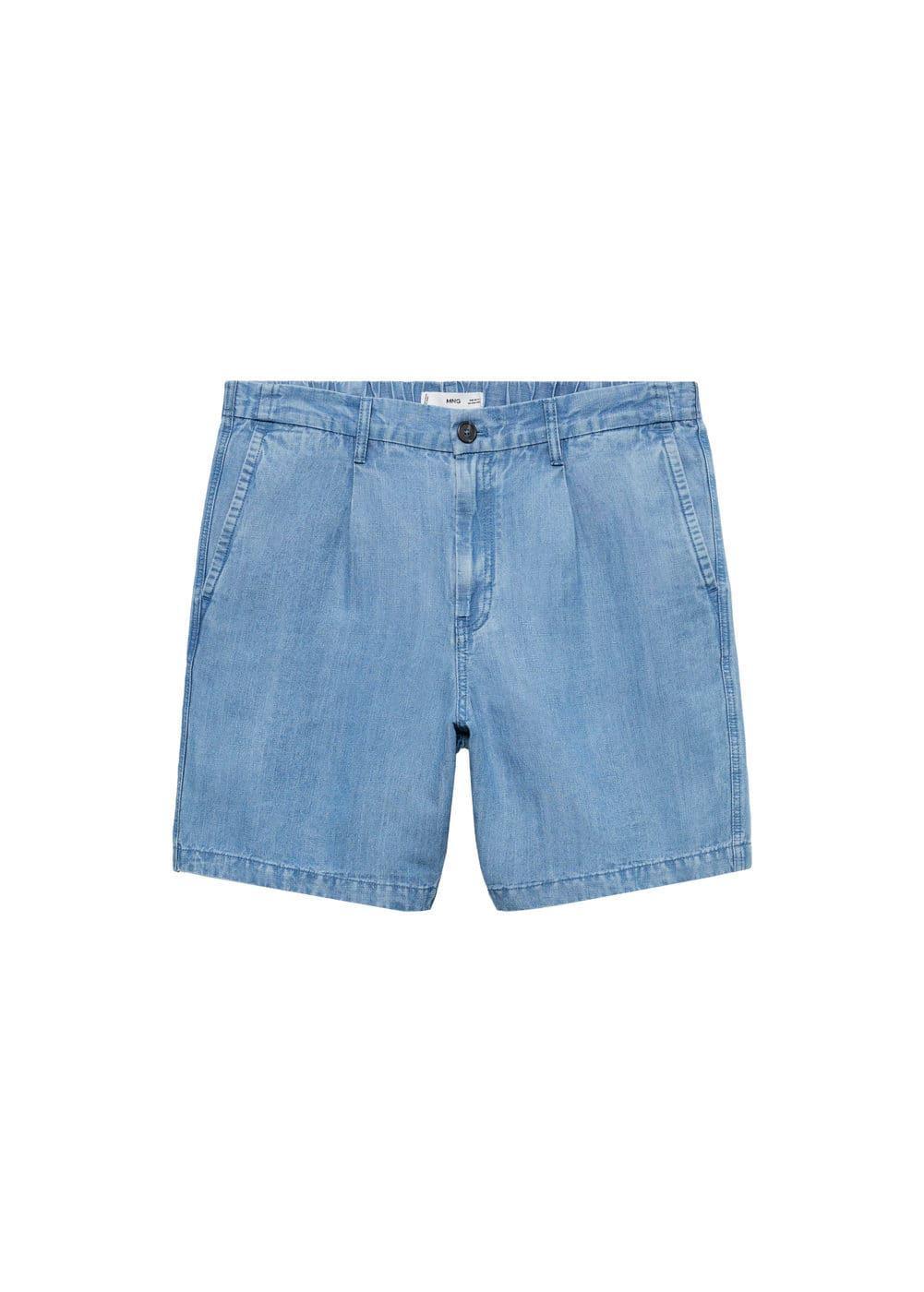 Hemp and lyocell-blend pleated bermuda shorts - Men | MANGO USA Product Image