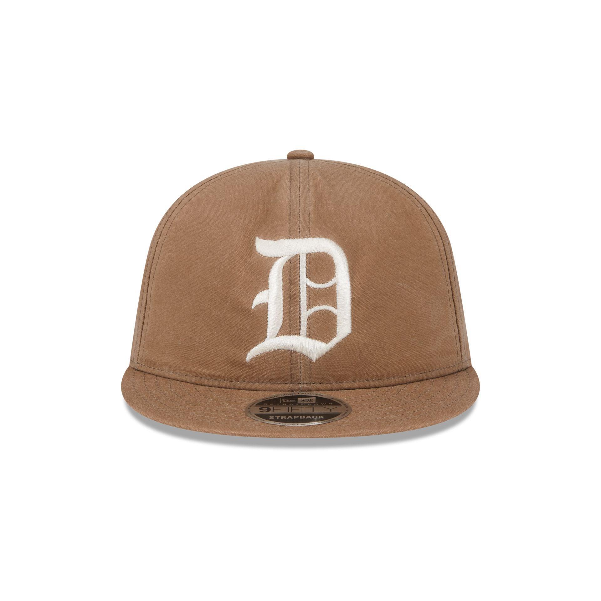 Detroit Tigers Khaki Retro Crown 9FIFTY Adjustable Hat Male Product Image