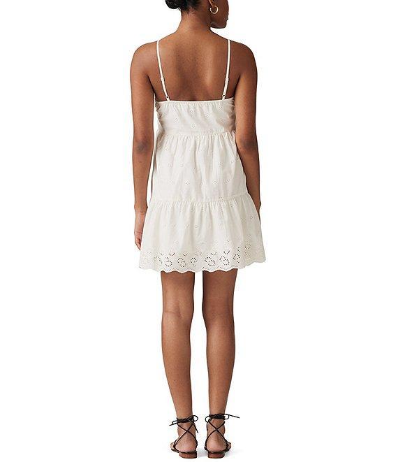 Levi's® Cora Sleeveless Eyelet Embroidered Scalloped-Hem Mini Dress Product Image