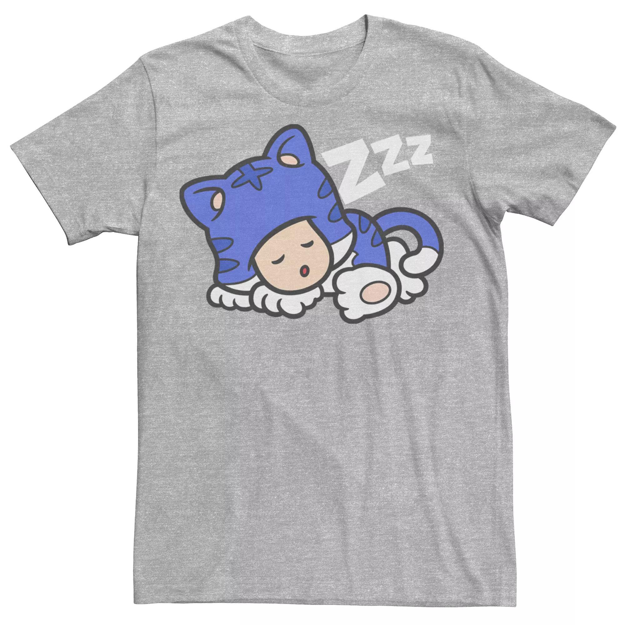 Men's Super Mario 3D World Snooze Tee, Size: Medium, Athletic Grey Product Image