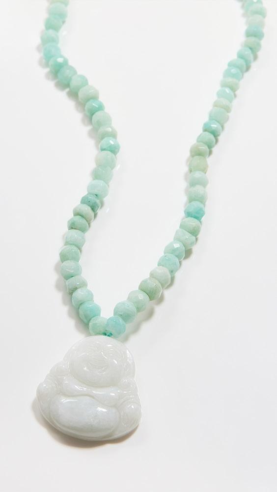 JIA JIA 14k Moonstone Happy Buddha Necklace | Shopbop Product Image