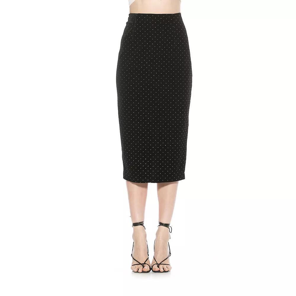 Women's Alexia Admor Jayden Fitted Midi Skirt, Size: 8, Green Product Image