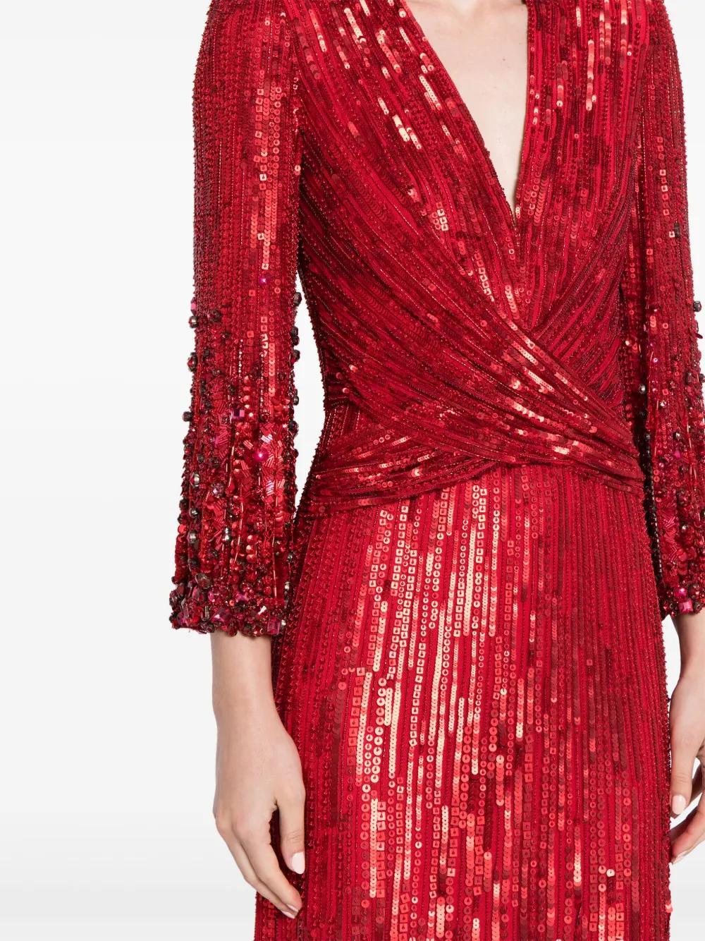 Cosmos sequin-embellishment gown Product Image