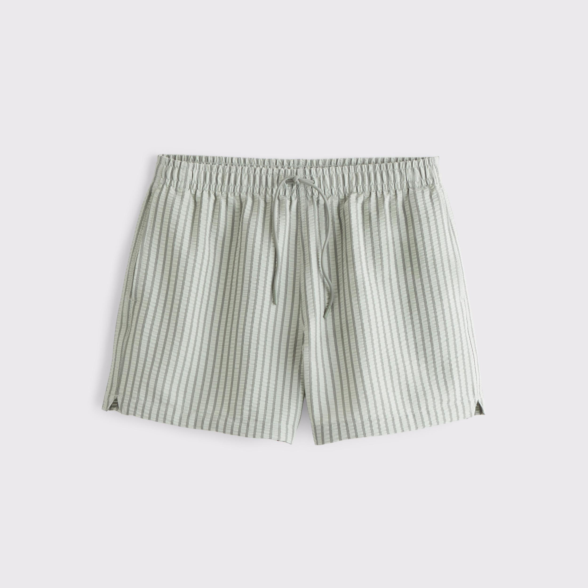 Pull-On Wide Seersucker Swim Trunk Product Image