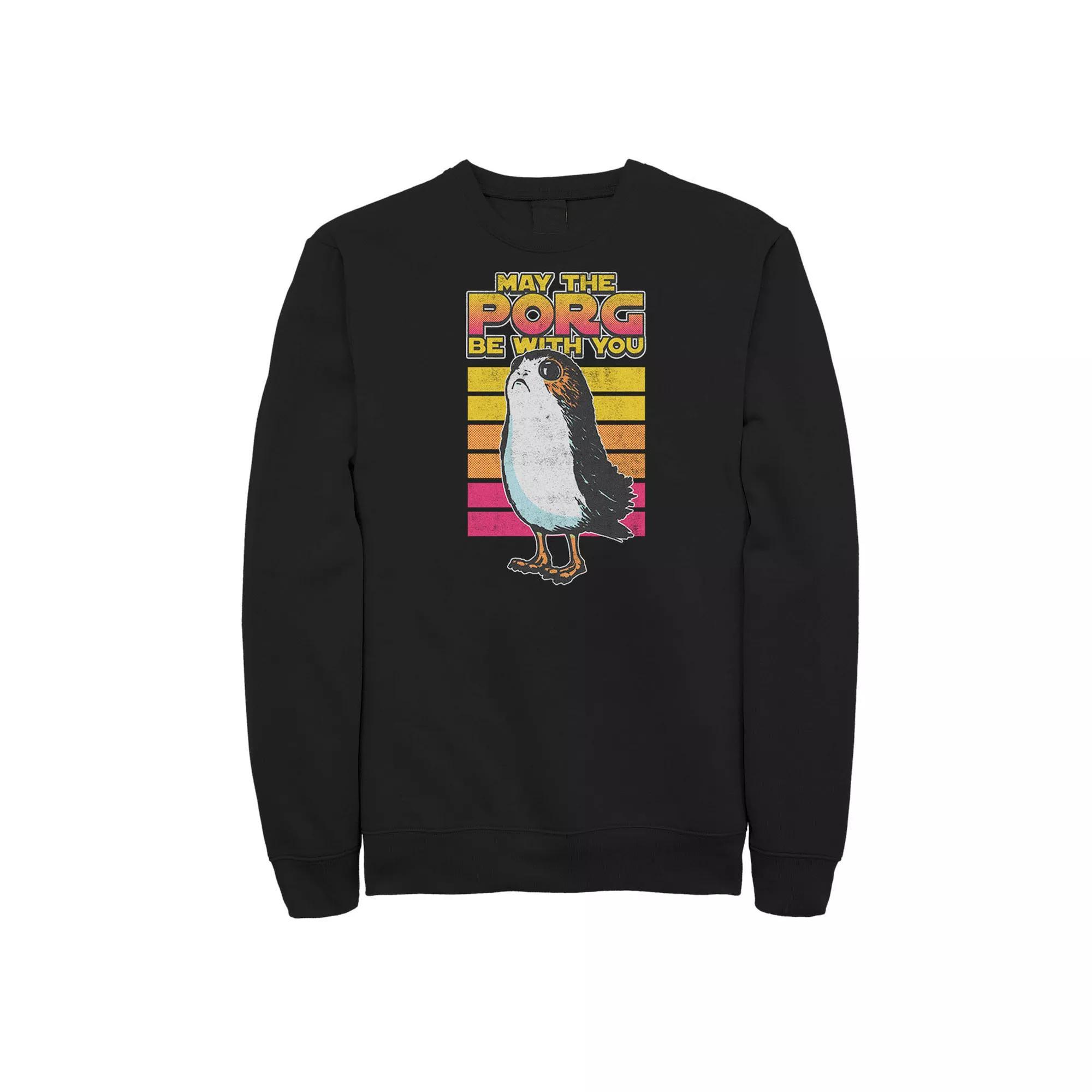 Men's Star Wars May The Porgs Be With You Sweatshirt, Size: Medium, Black Product Image