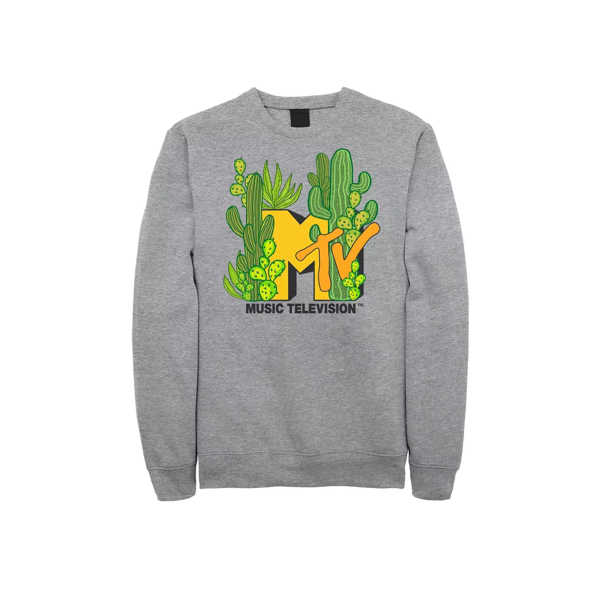 Big & Tall MTV Cacti Galore Sweatshirt, Men's, Size: 4XL, Athletic Grey Product Image