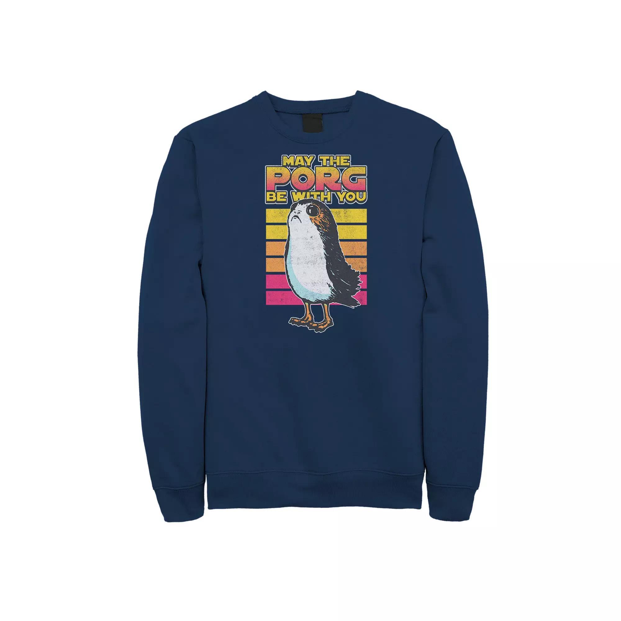 Men's Star Wars May The Porgs Be With You Sweatshirt, Size: Medium, Black Product Image