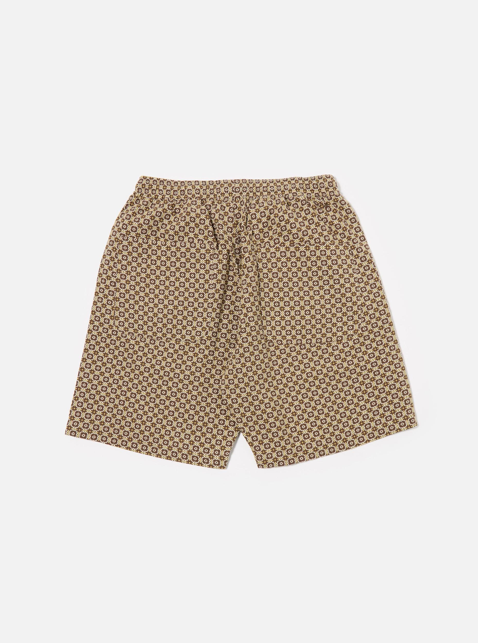Universal Works Simple Short in Brown Tile 1 Cotton Product Image