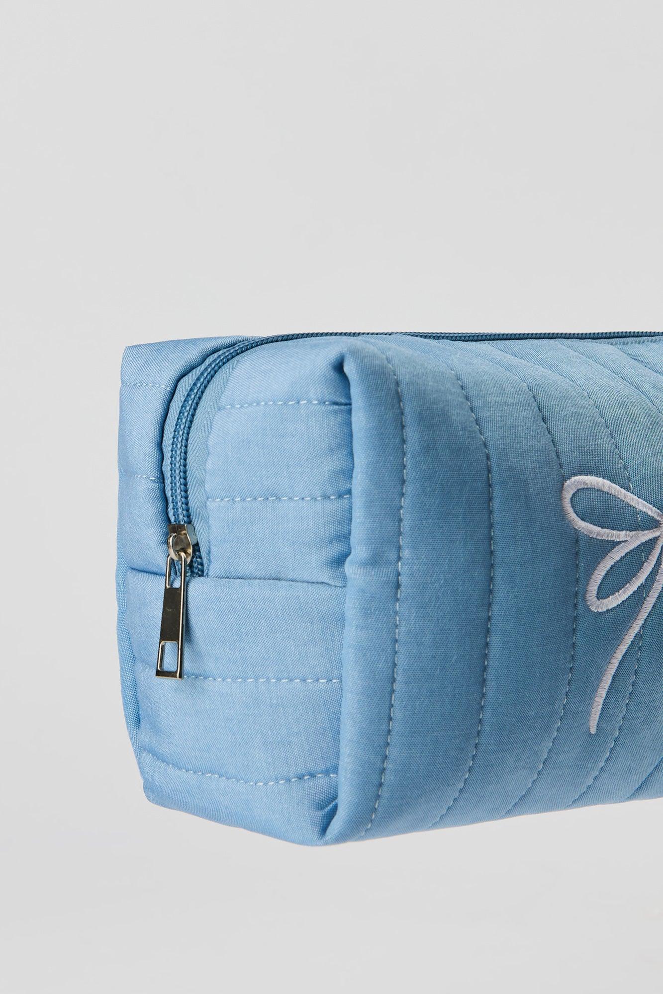 Bow Embroidered Makeup Bag Female Product Image