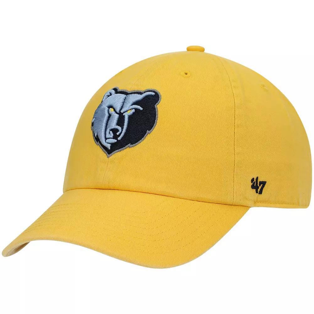 Men's '47 Gold Memphis Grizzlies Team Clean Up Adjustable Hat, Grz Gold Product Image