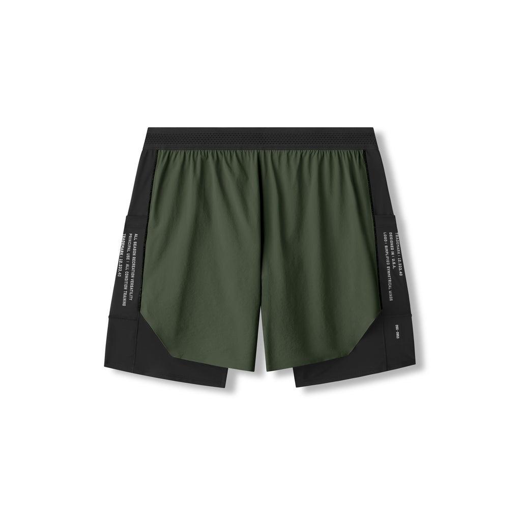 0953. Aerotex™ Hybrid Liner Short - Olive/Black Male Product Image