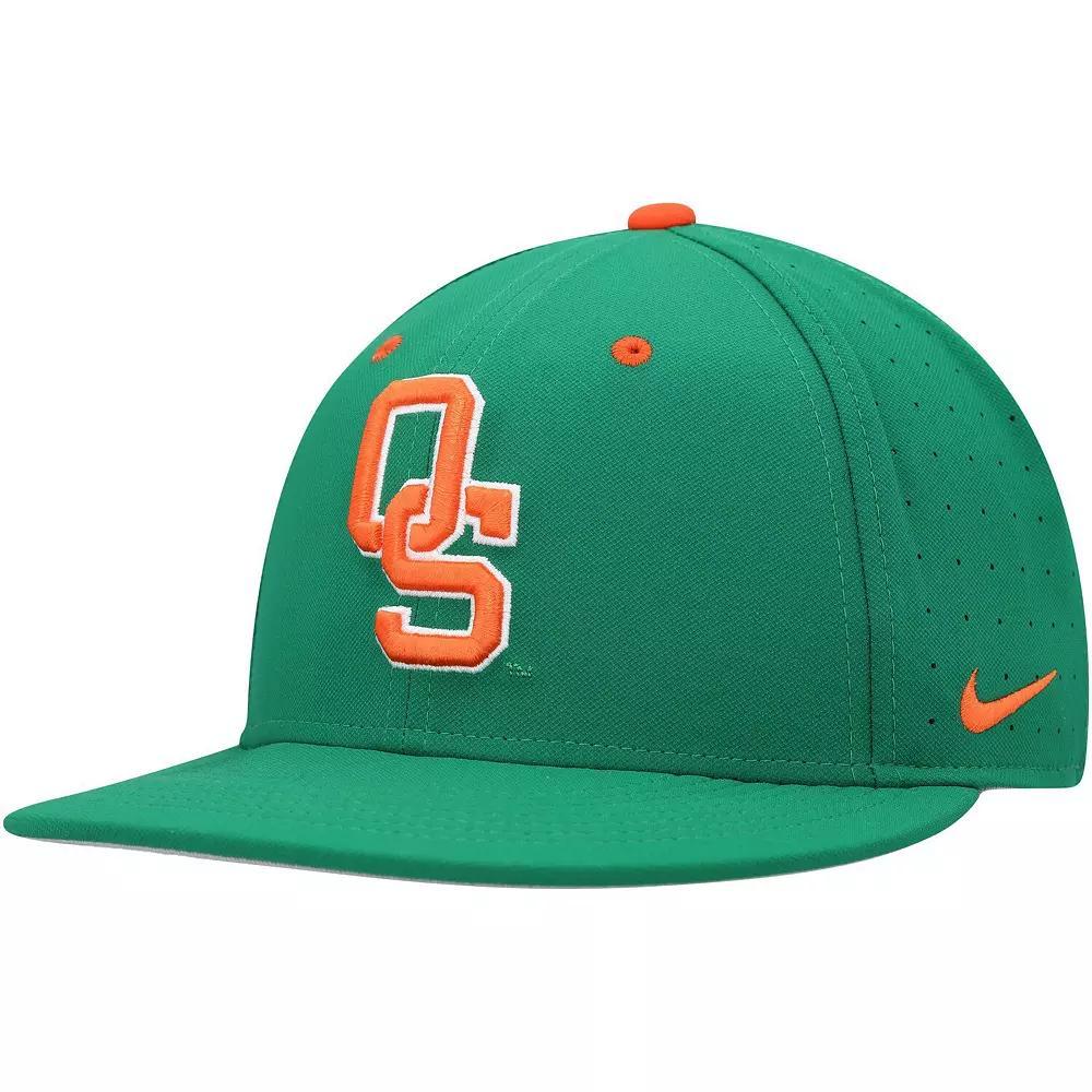 Men's Nike Green Oklahoma State Cowboys Aero True Baseball Performance Fitted Hat, Size: 7 3/8 Product Image