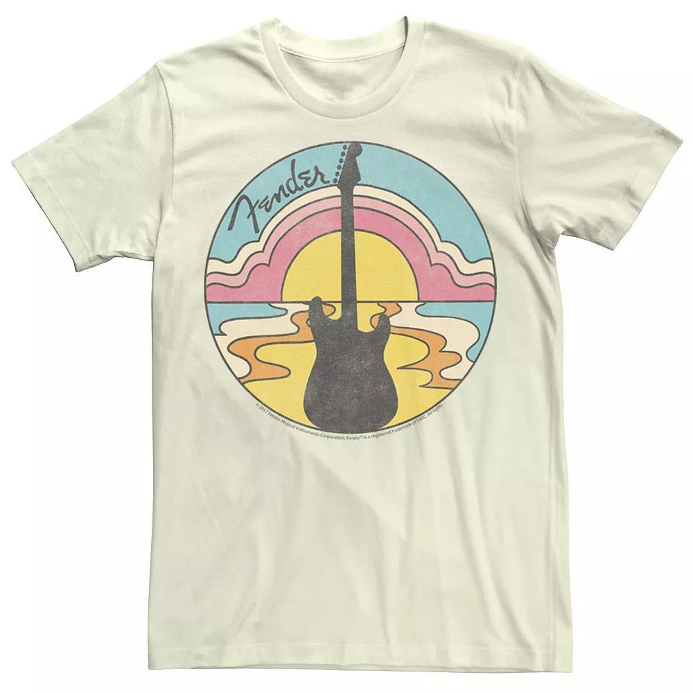 Men's Fender Groovy Sunset Logo Graphic Tee, Size: XXL, Athletic Grey Product Image
