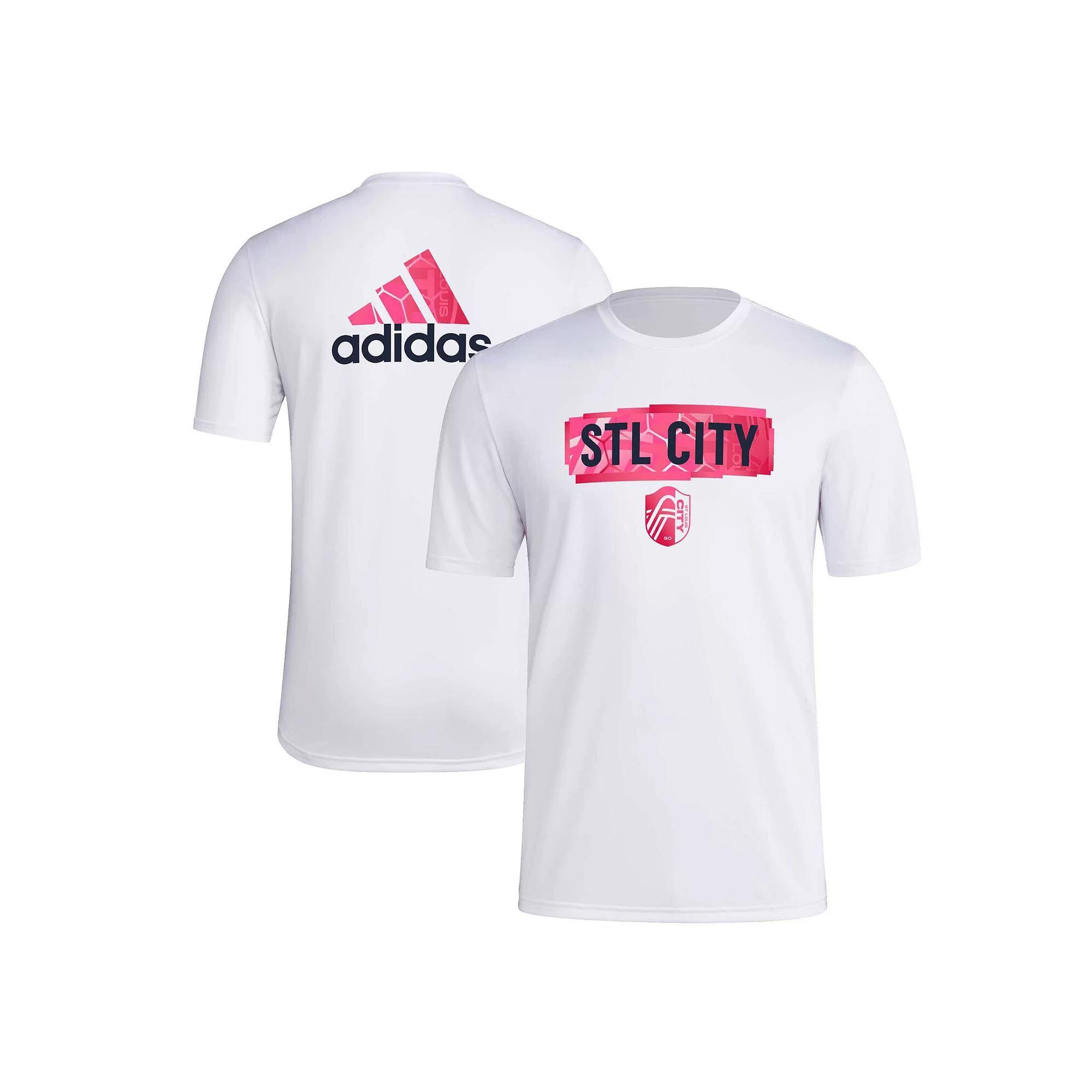 Mens adidas White St. Louis City SC Local Pop AEROREADY T-Shirt Product Image