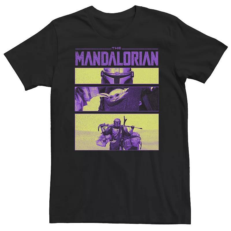 Men's Star Wars: The Mandalorian & The Child Multicolor Frames Tee, Size: XL, Black Product Image