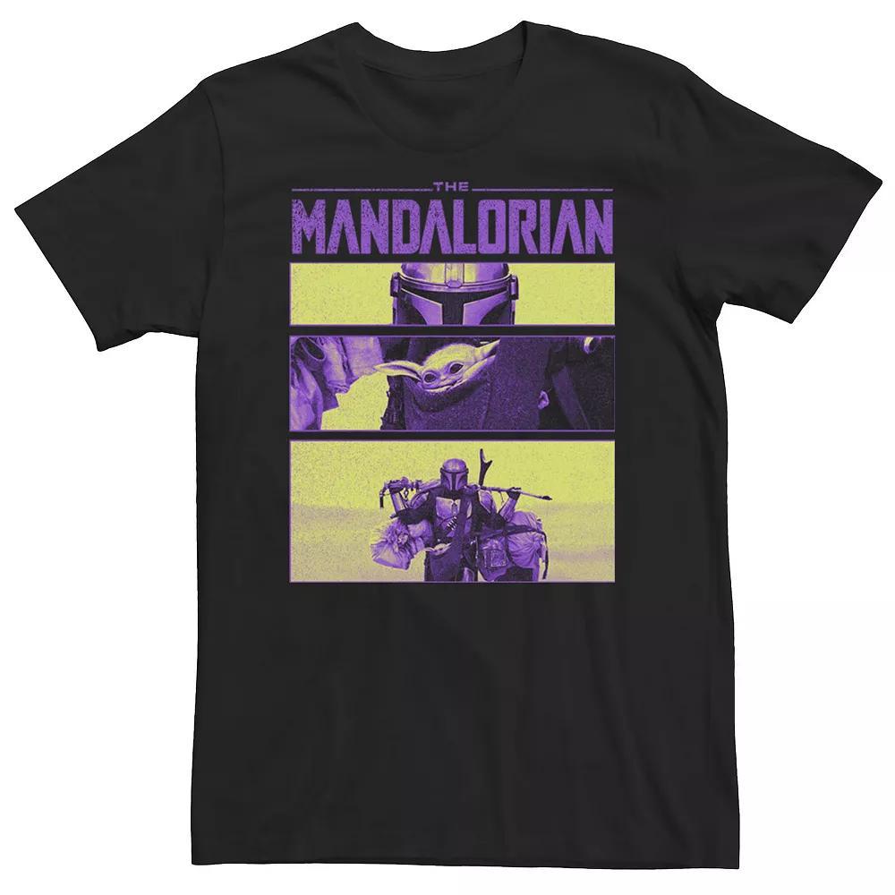 Men's Star Wars: The Mandalorian & The Child Multicolor Frames Tee, Size: XL, Black Product Image