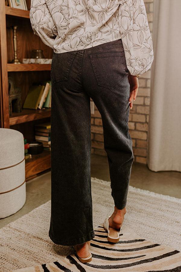 The Dex High Waist Straight Leg Jean In Black Product Image