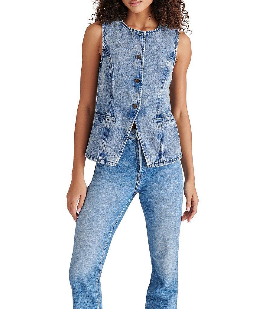 Steve Madden Wesley Round Neck Sleeveless Vest Top Product Image