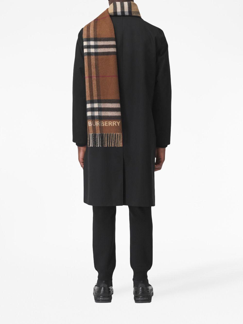 two-tone checked cashmere scarf Product Image
