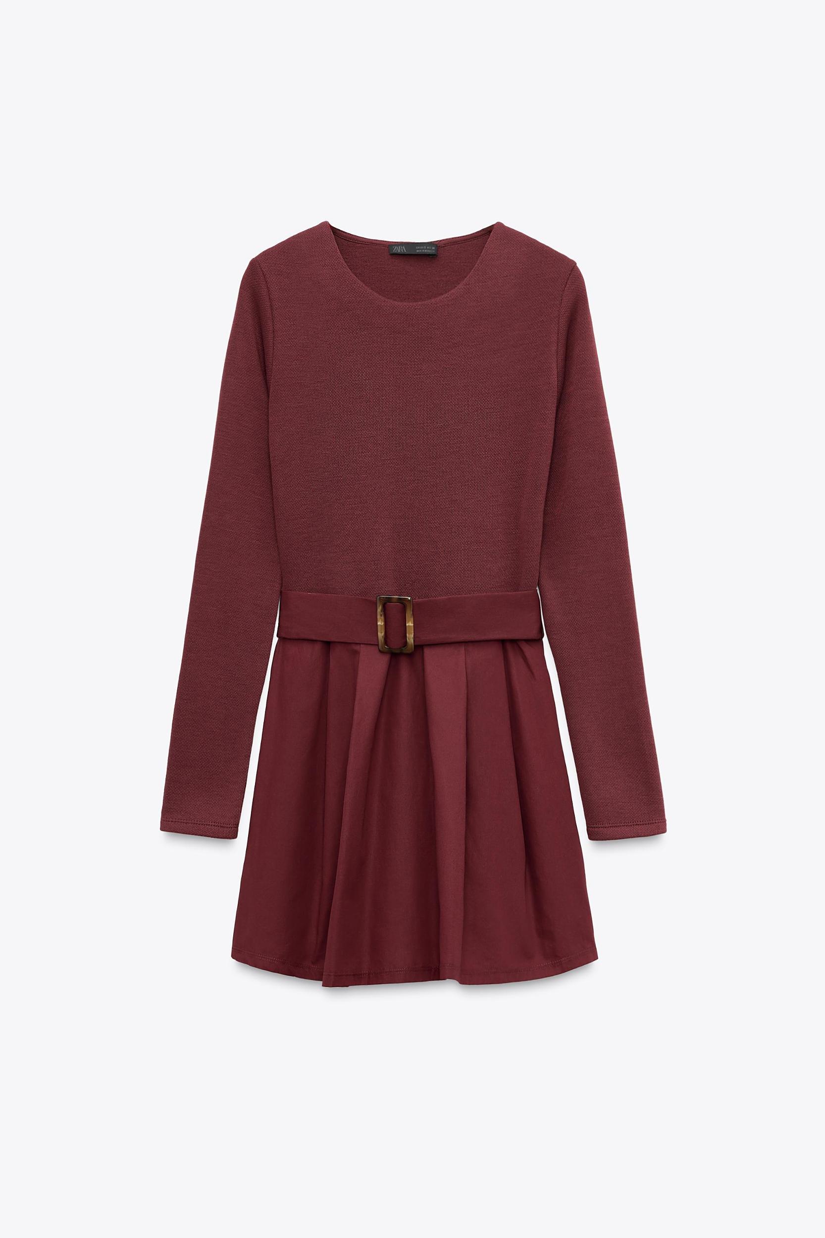 COMBINATION BELTED DRESS Product Image