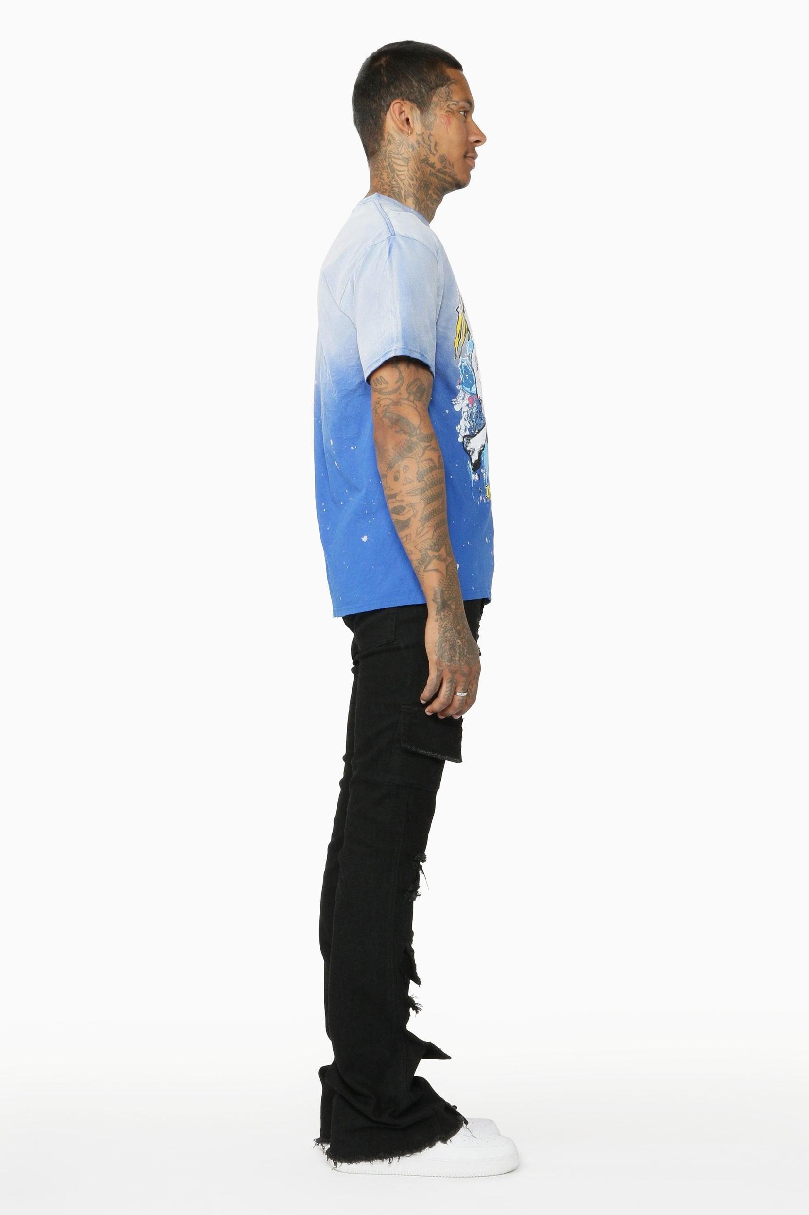 Glenn Black Stacked Flare Jean Male Product Image