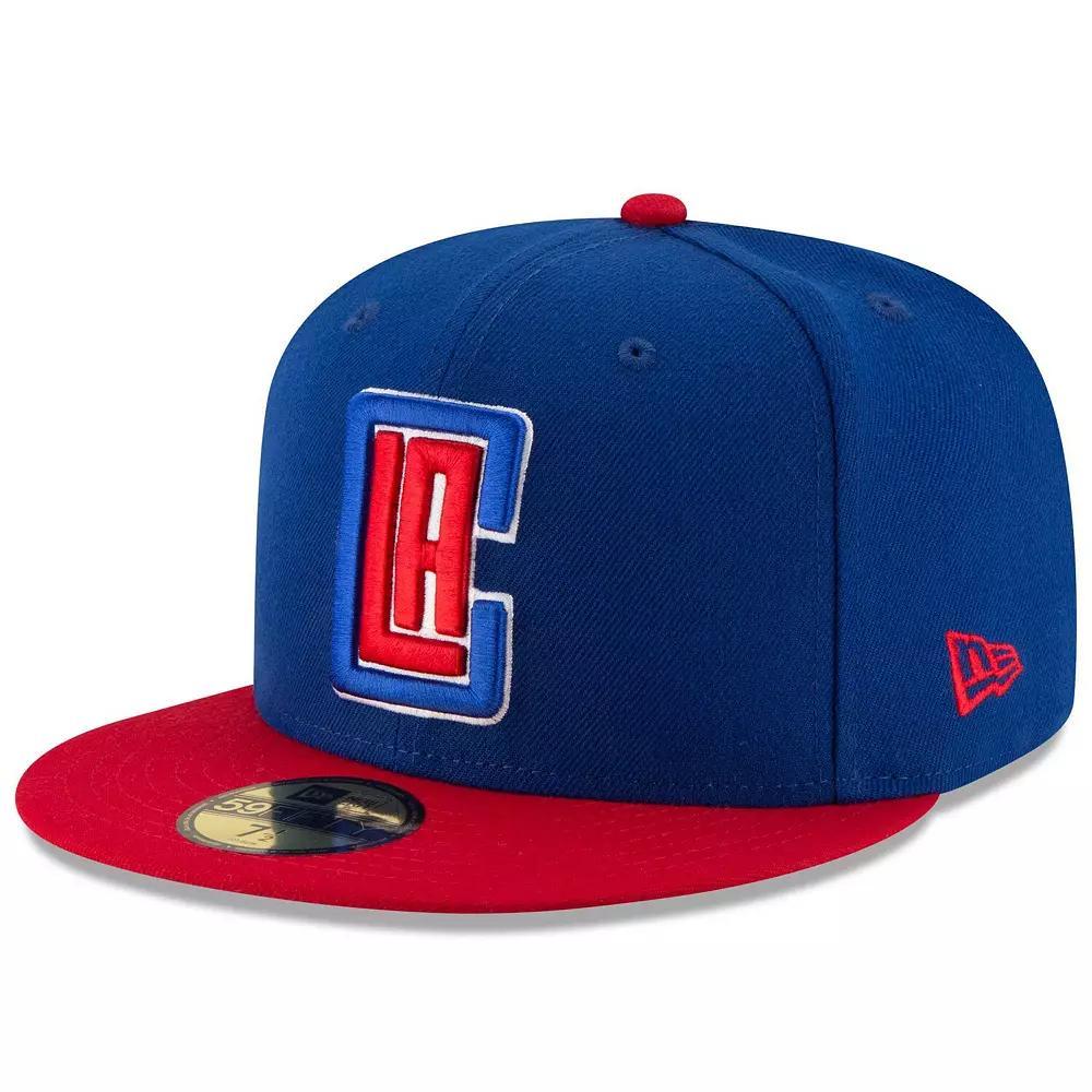 Men's New Era Royal/Red LA Clippers Official Team Color 2Tone 59FIFTY Fitted Hat, Size: 7, Blue Product Image