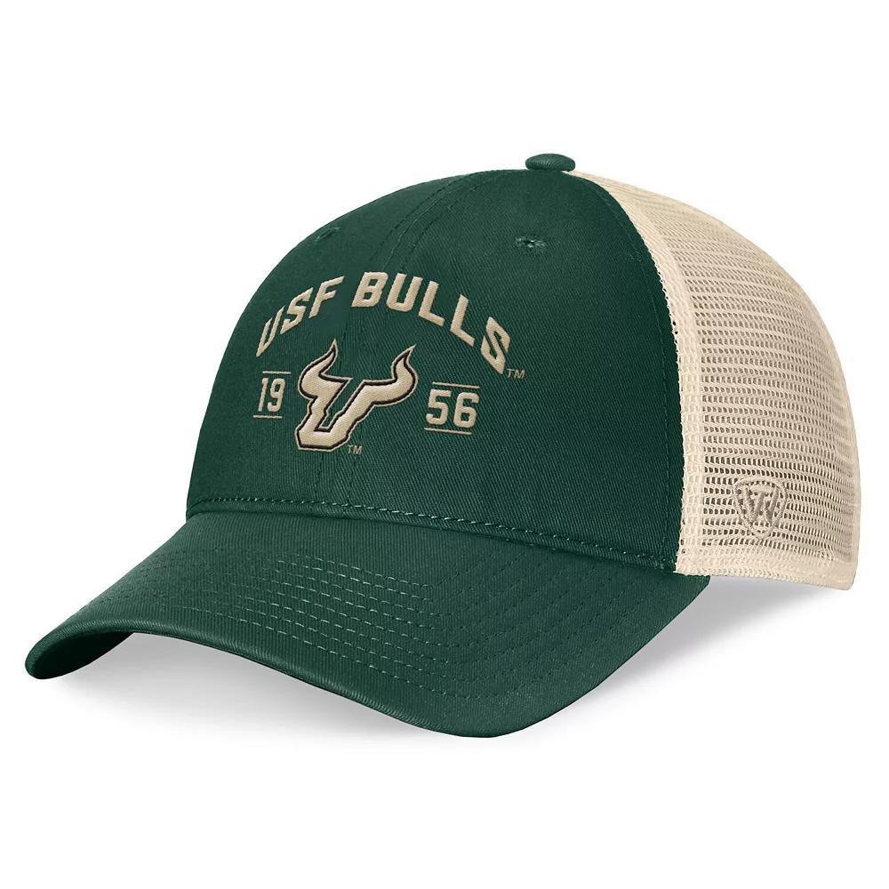 Men's Top of the World Green Michigan State Spartans Heritage Waylon Trucker Adjustable Hat Product Image