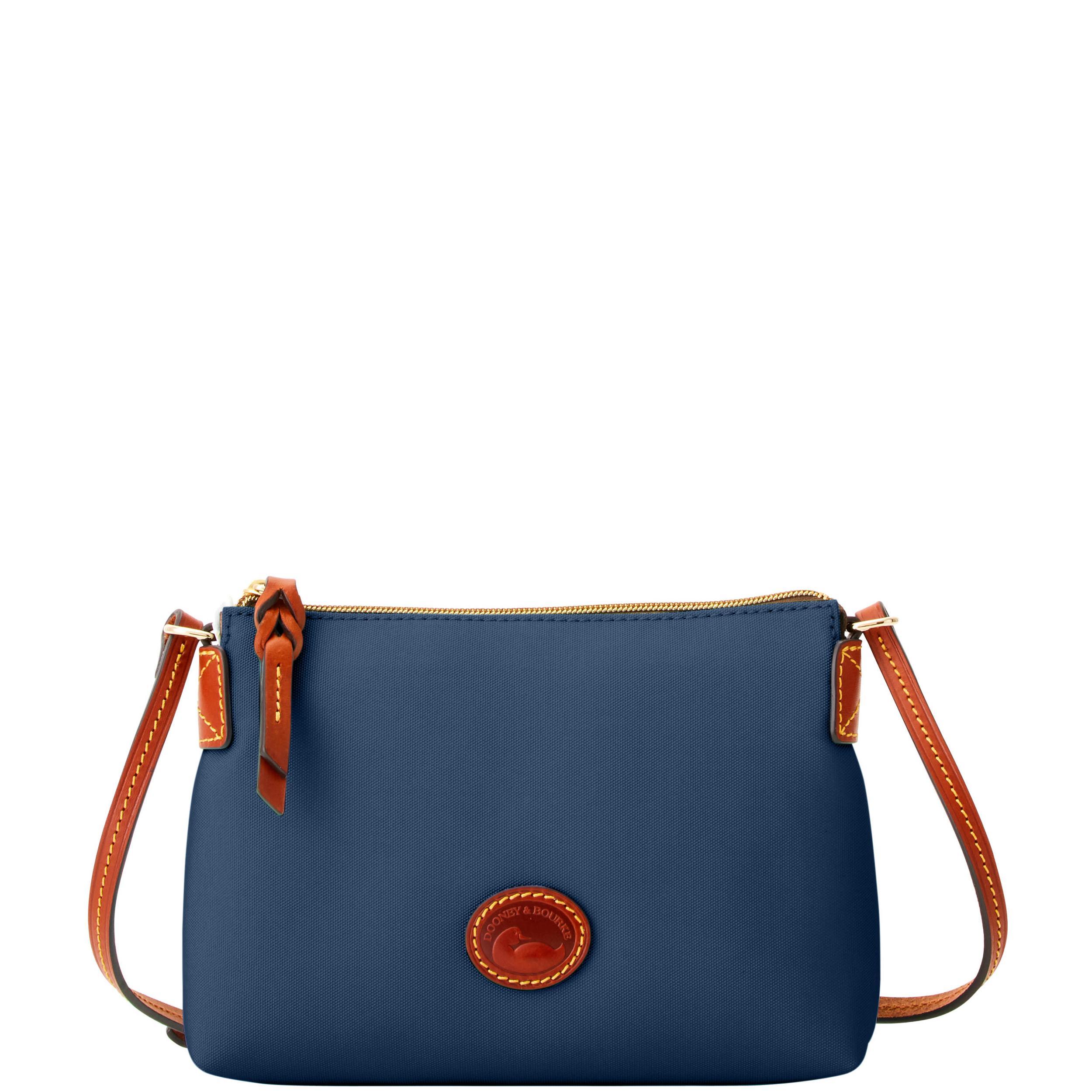 Dooney & Bourke Womens Nylon Fabric Crossbody Pouchette Bag in Brown Product Image