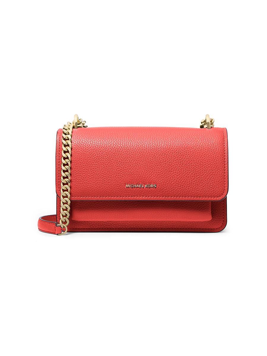 Womens Large Claire Leather Shoulder Bag Product Image