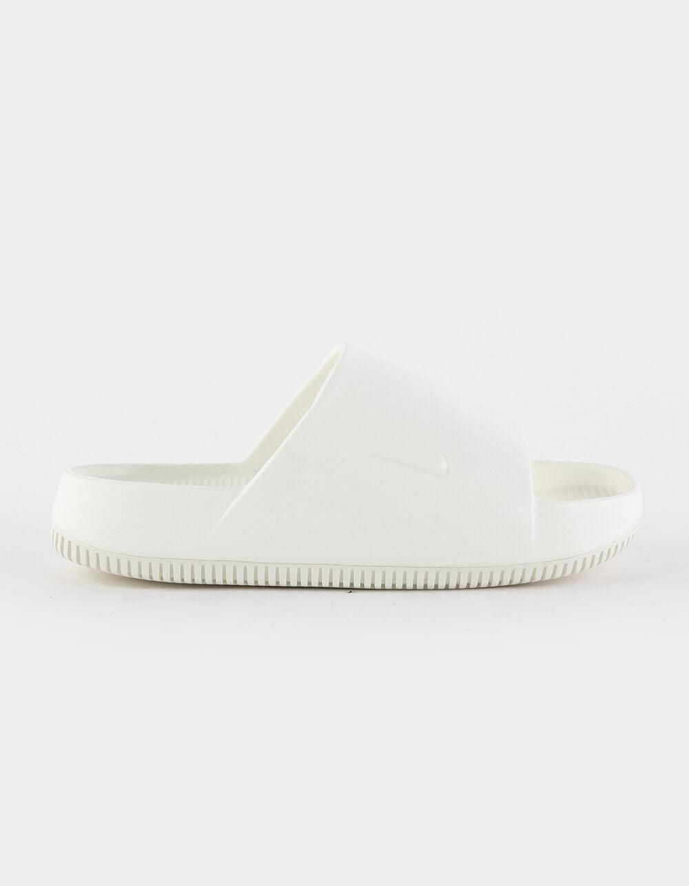 NIKE Calm Womens Slide Sandals - WHITE Product Image