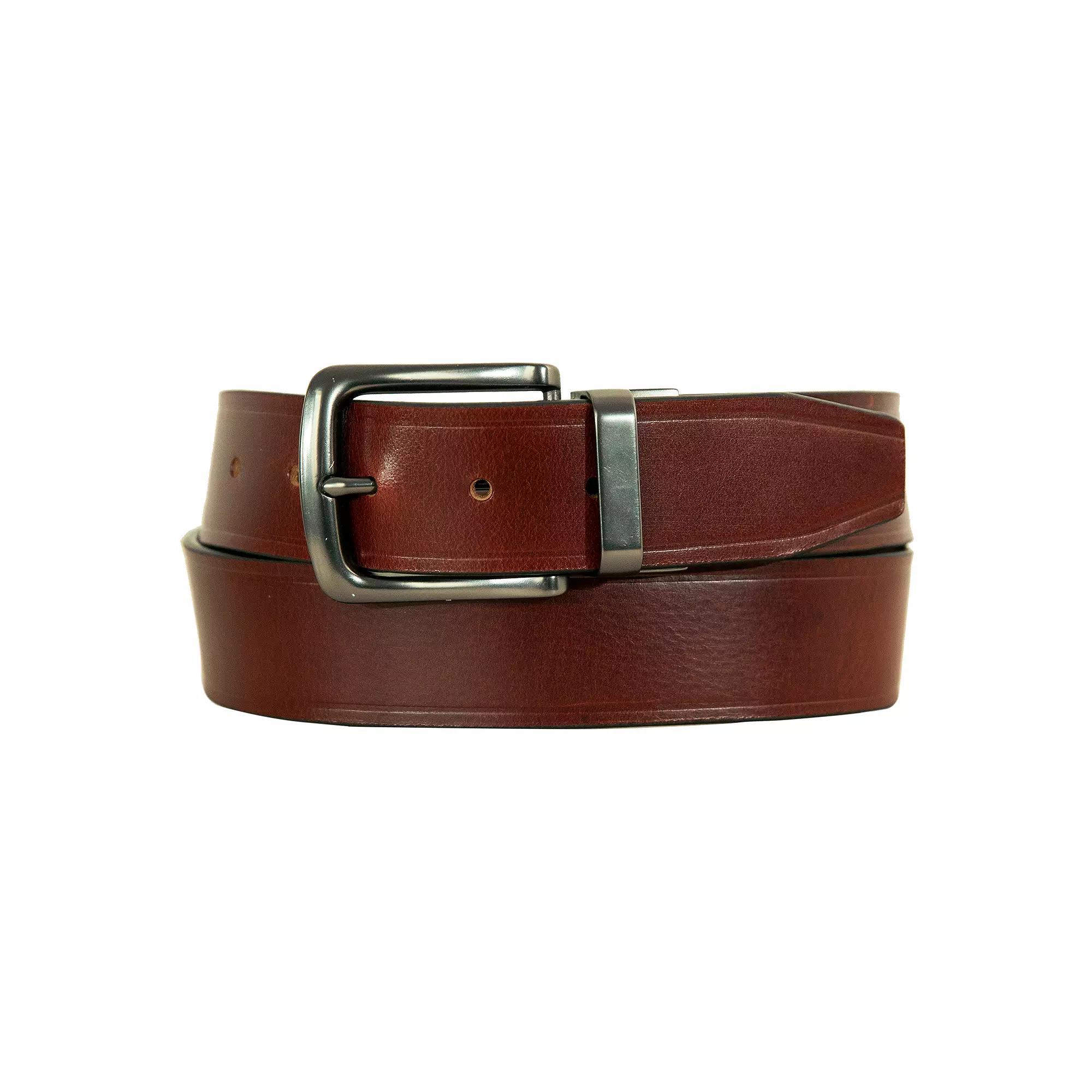 Men's Eddie Bauer 1.45-in. Smooth Reversible Leather Belt, Size: Large, Brown Product Image