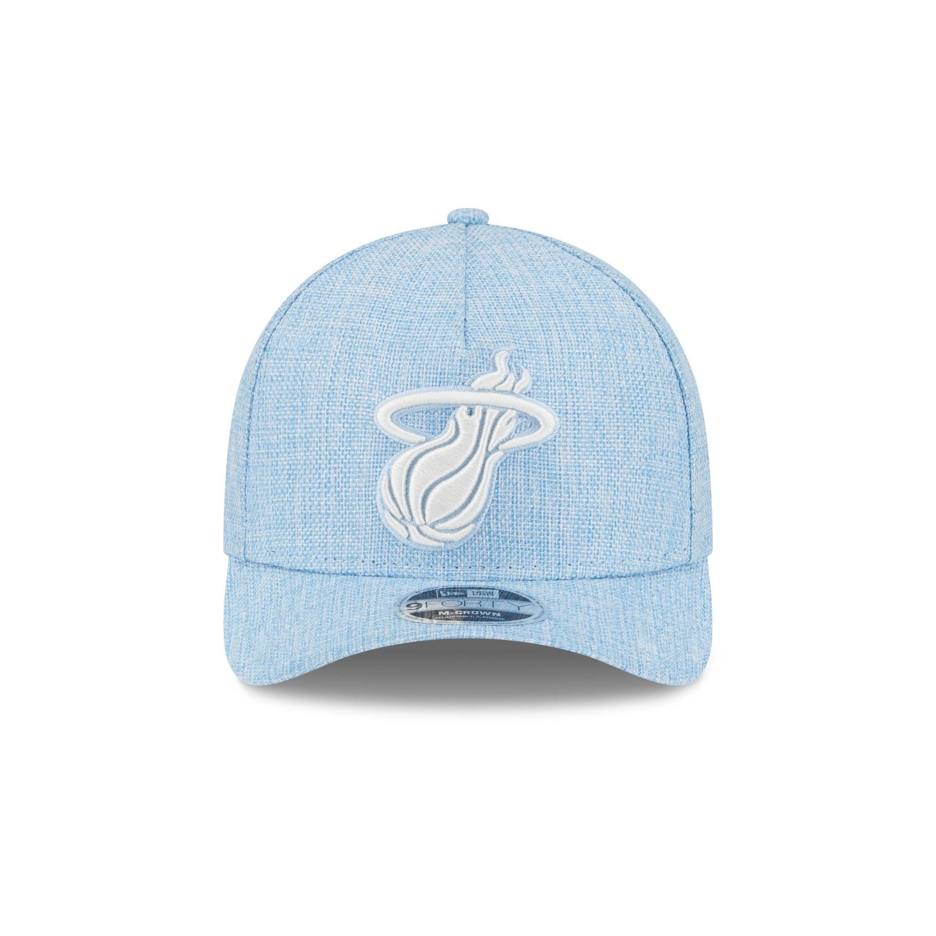 Miami Heat Cotton Weaver Blue 9FORTY M-Crown A-Frame Snapback Hat Male Product Image
