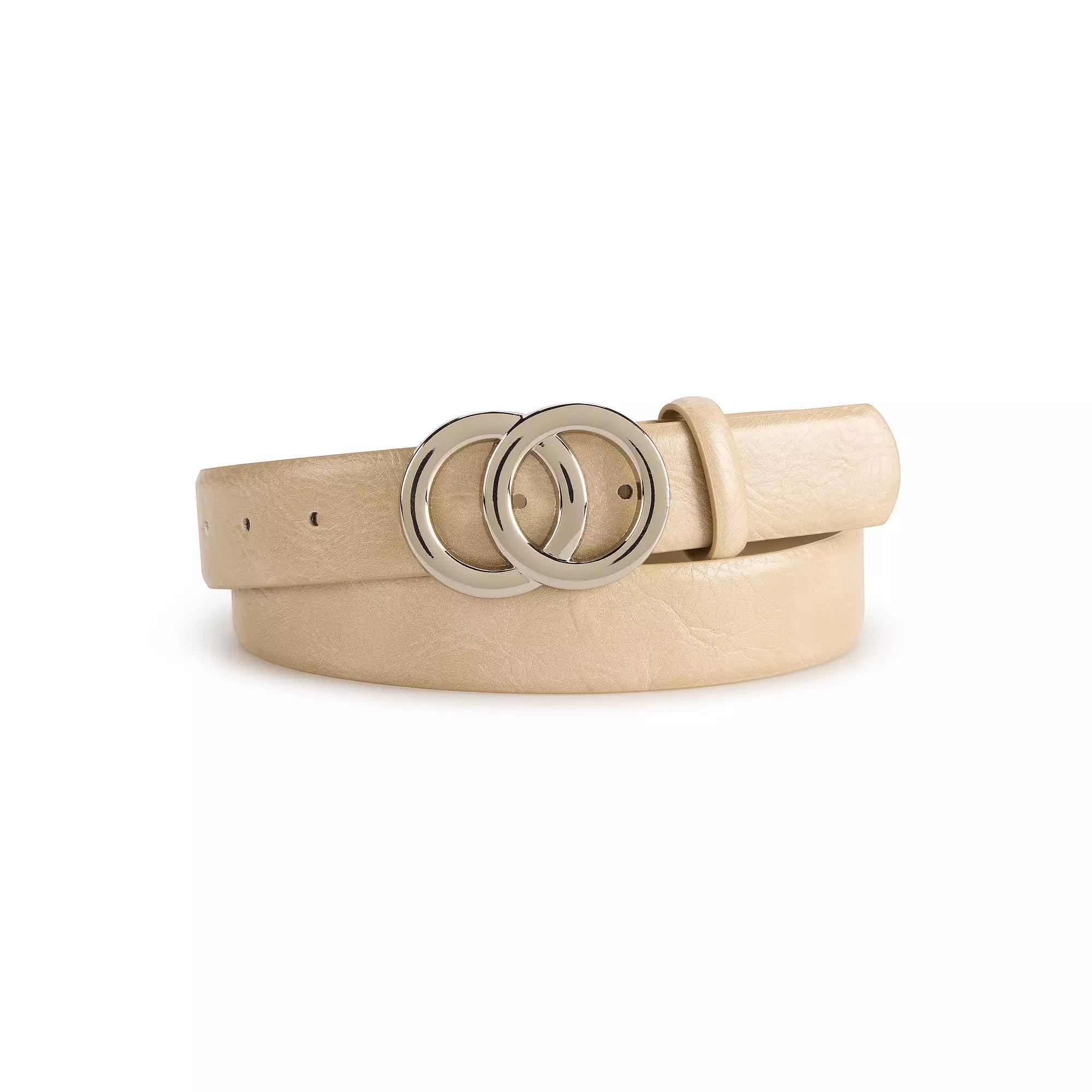 Women's Nine West Double Ring Belt, Size: XL, Brown Product Image