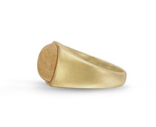 LuvMyJewelry Wood Jasper Iconic Sterling Silver Men Signet Ring in 14Kt Gold Vermeil On Sterling at Nordstrom, Size 9 Product Image