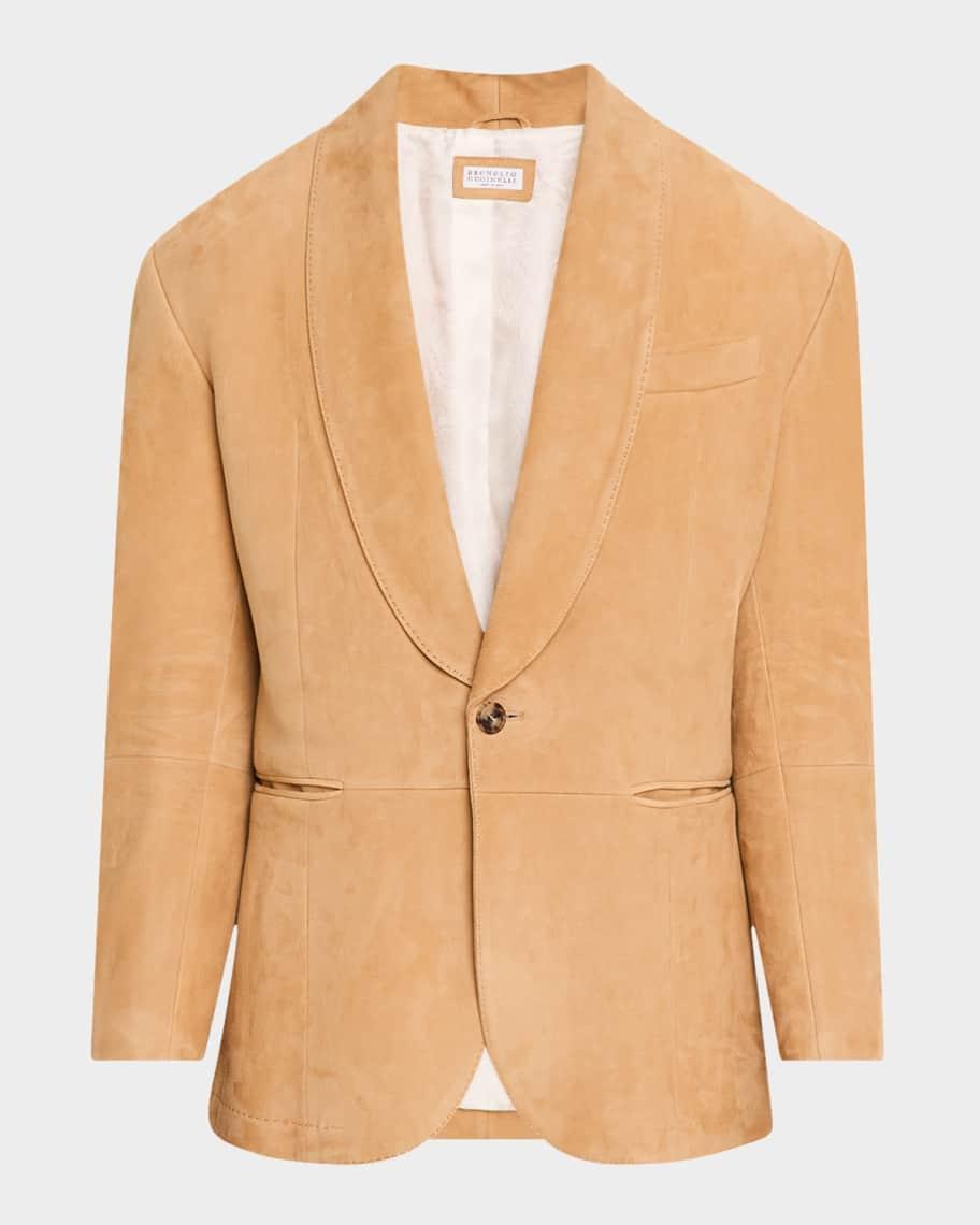 Mens Suede Shawl-Collar Dinner Jacket Product Image