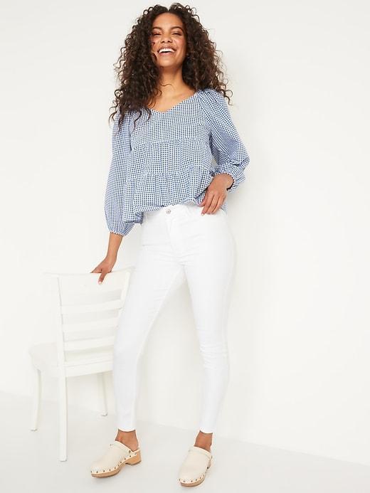 High-Waisted Wow Super-Skinny Ankle Jeans Product Image