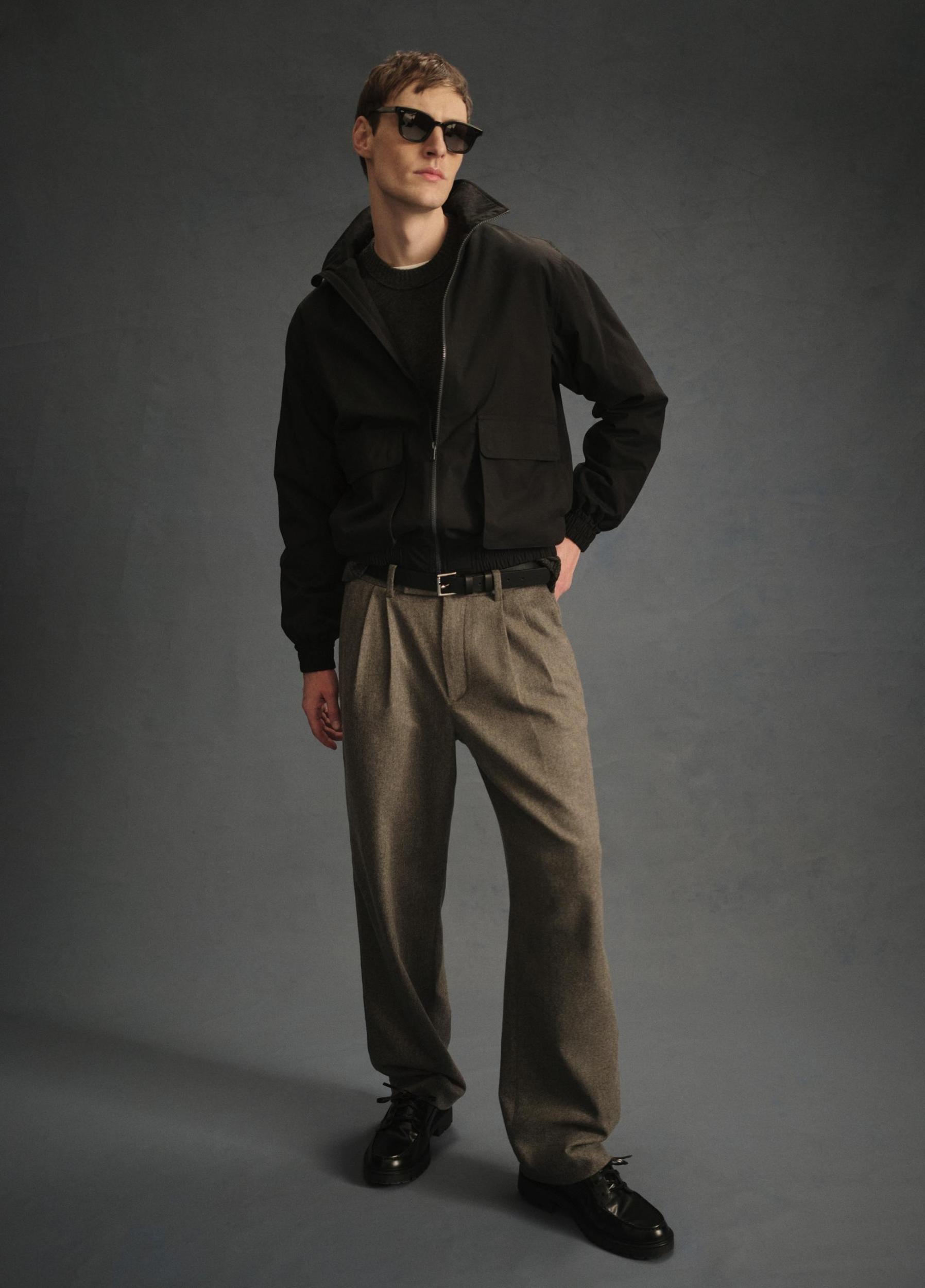 Italian Cotton Ripstop Bomber Jacket Product Image