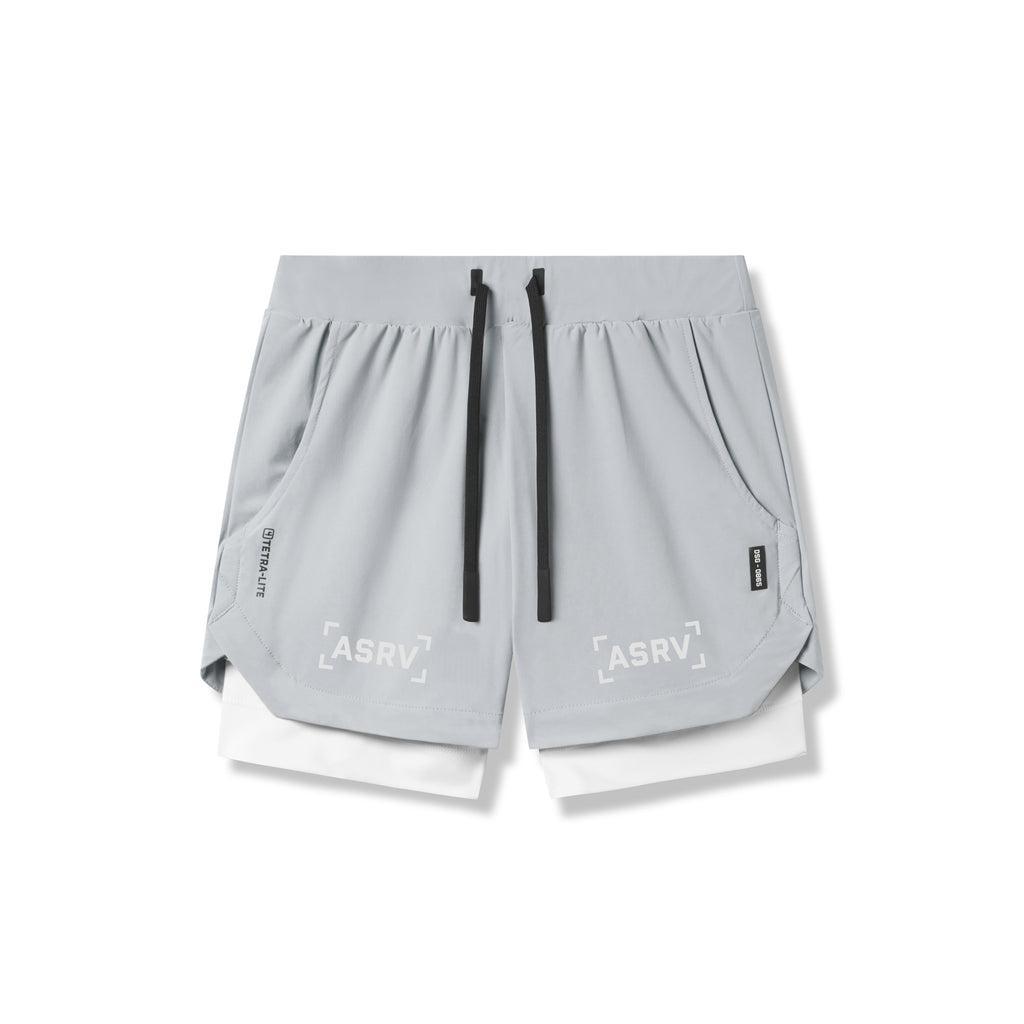0865. Tetra-Lite® 5" Liner Short - Slate Grey "Bracket"/White Male Product Image