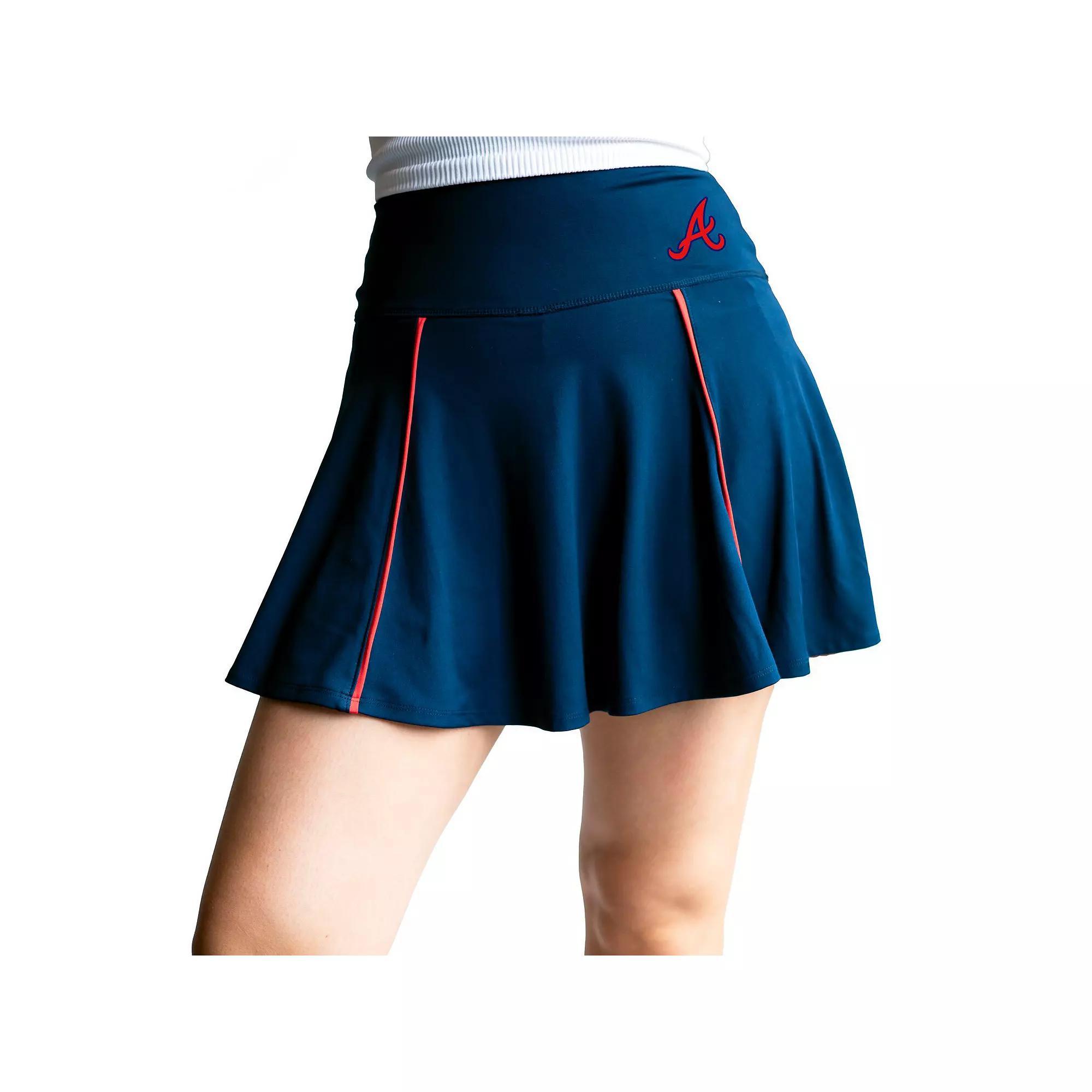 Women's Lusso Navy Atlanta Braves Colleen Skort, Size: Medium, Blue Product Image