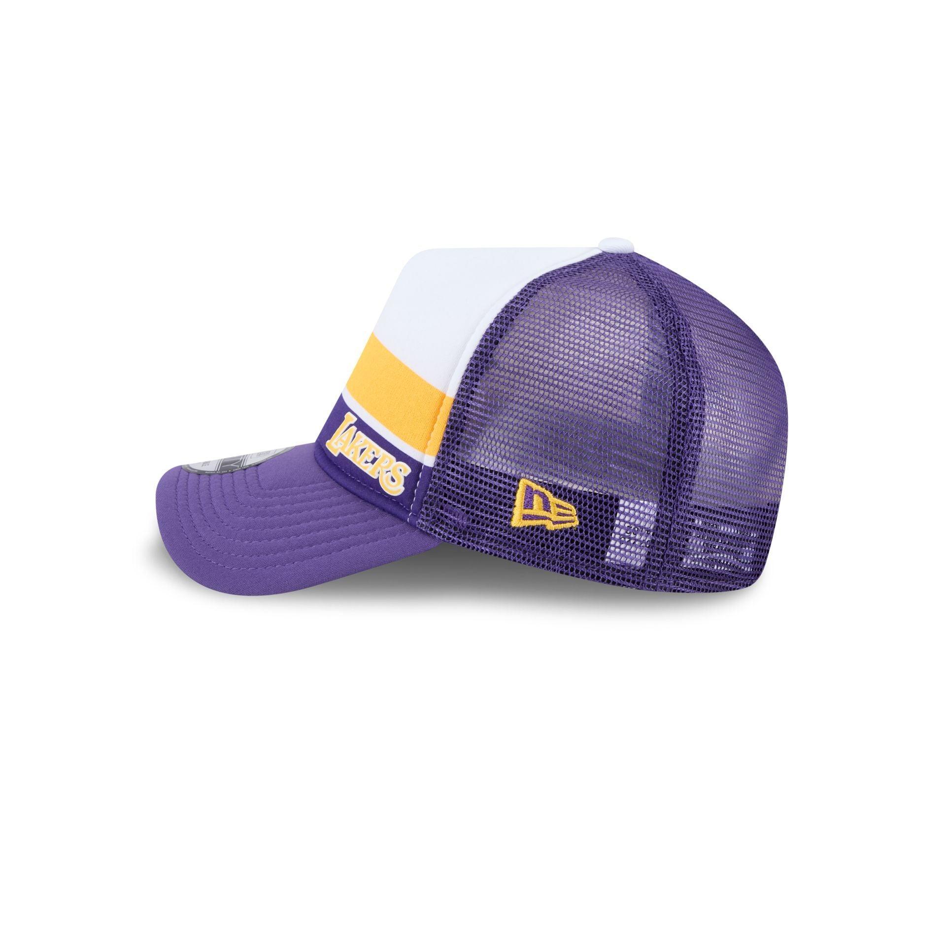 Golden State Warriors Color Block 9FORTY A-Frame Trucker Snapback Hat Male Product Image
