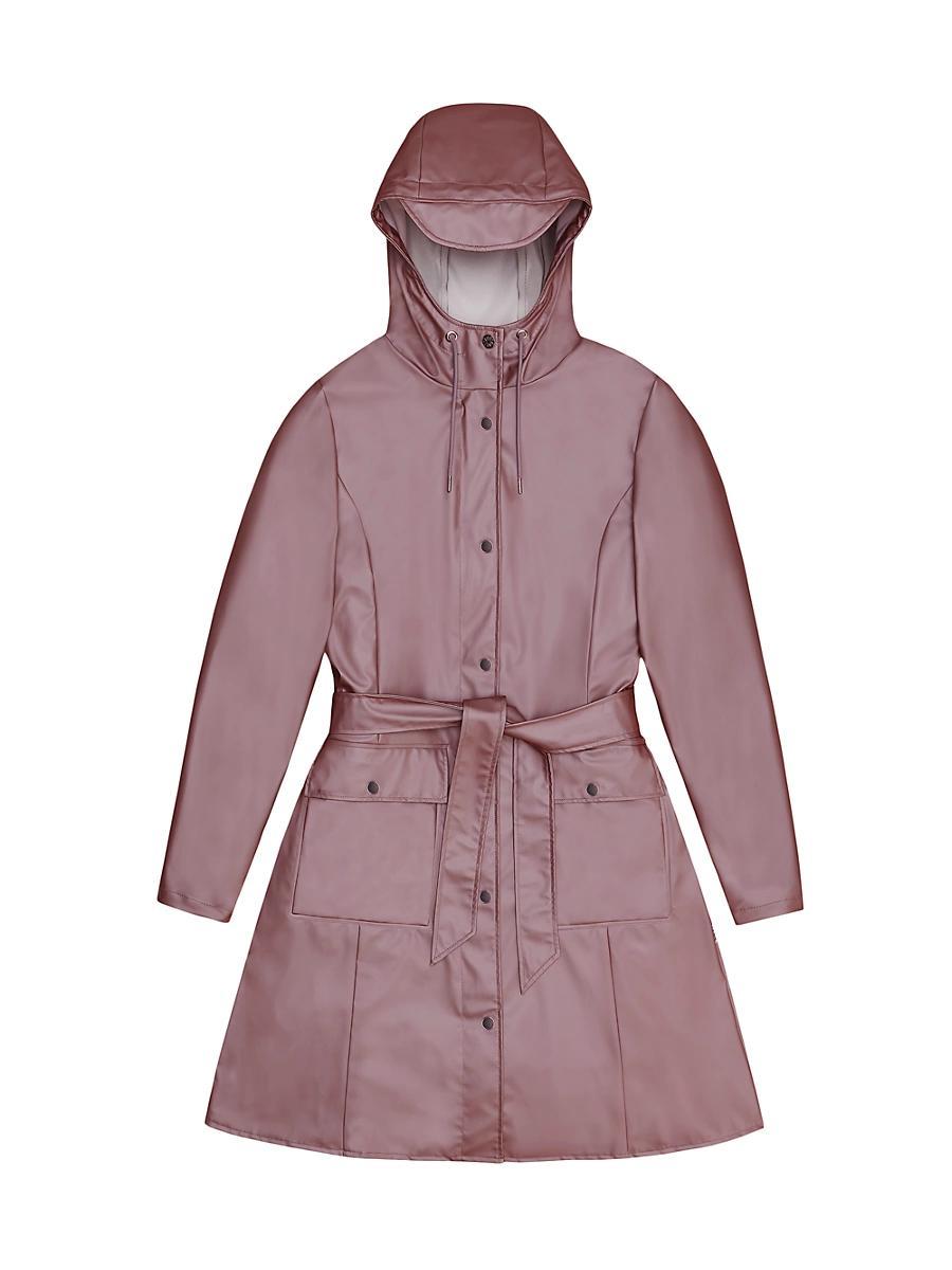 Curve Belted Trench Coat with Drawstring Hood Product Image