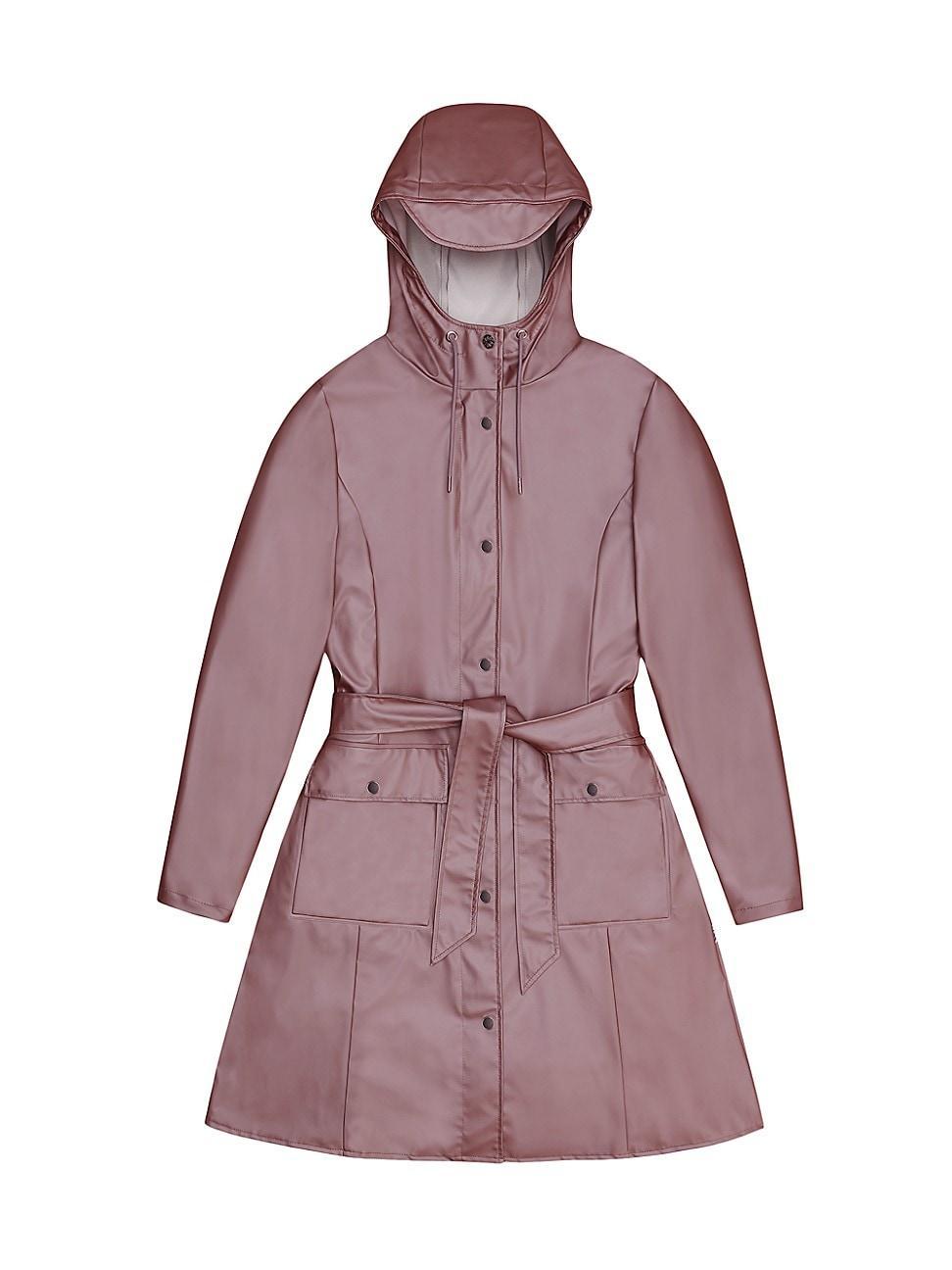 Curve Belted Trench Coat with Drawstring Hood Product Image