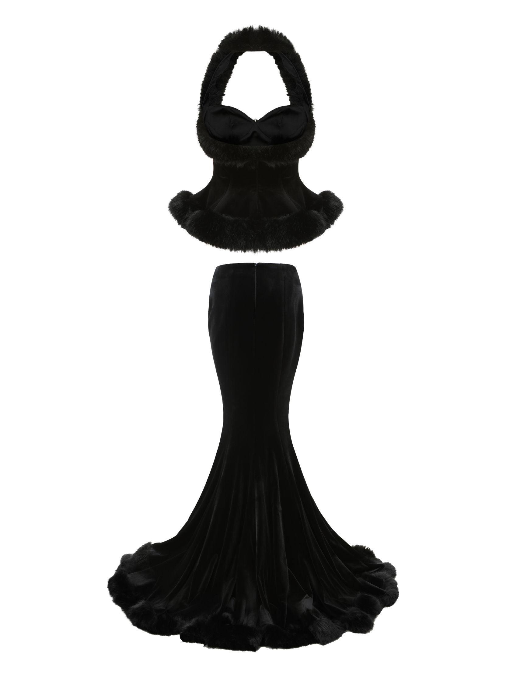 Christina Velvet Set (Black) Product Image