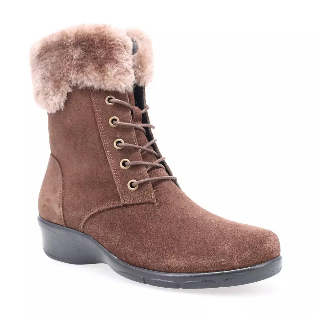 Propet Winslow Women's Suede Winter Boots, Size: 11 Wide, Brown Product Image