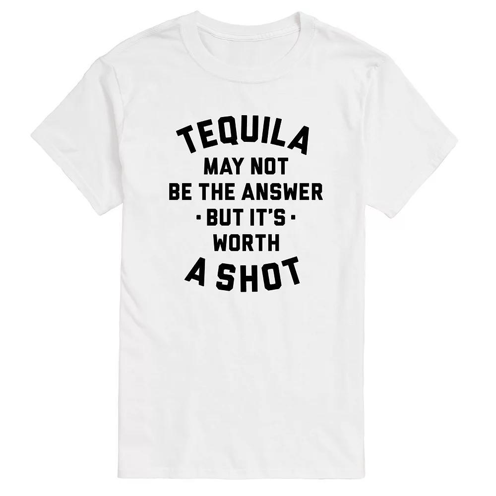 Big & Tall Tequila May Not Be The Answer Graphic Tee, Men's, Size: 4XL Tall, White Product Image