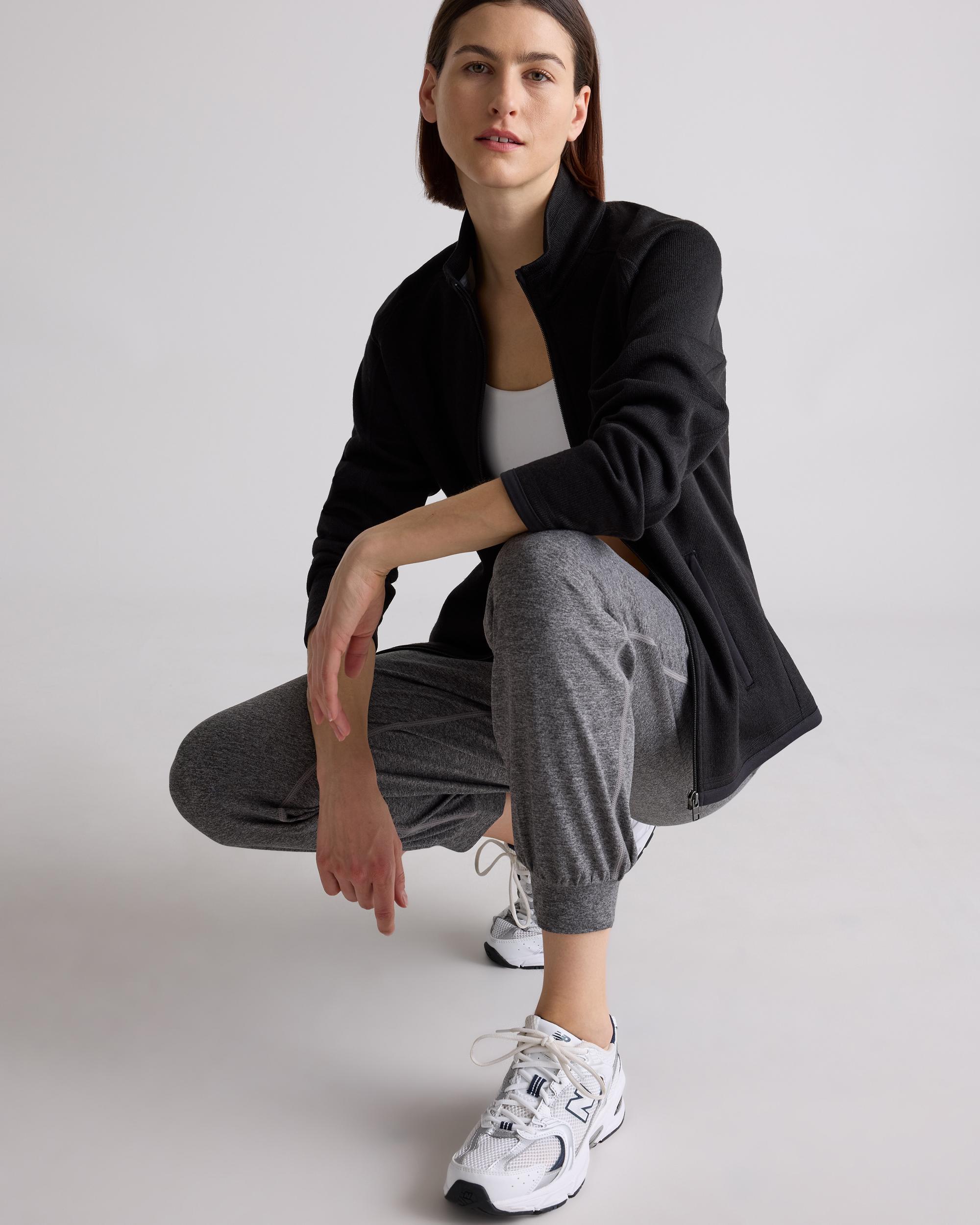 Quince | Women's Sweater-Knit Fleece Full-Zip Jacket Size XS, Recycled Polyester Product Image